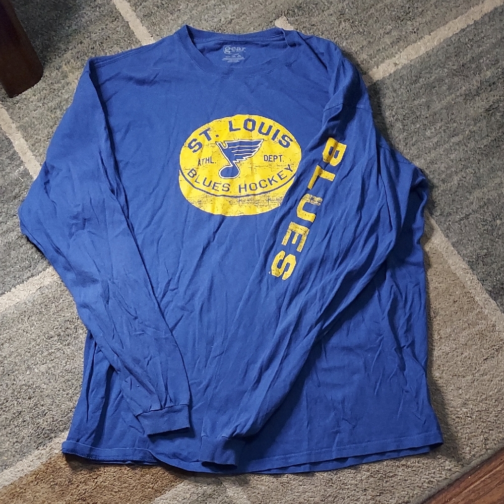 Gear For Sports Blue St. Louis Hockey Long Sleeve Tee